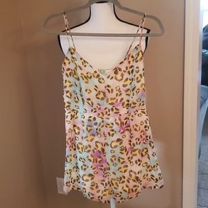 NWT leopard pastel romper